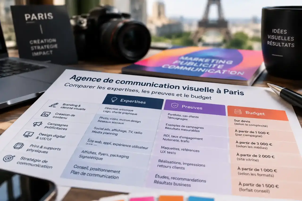 Agence de communication visuelle à Paris : comparer les expertises, les preuves et le budget